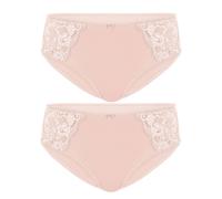 Slip SUSA "2er Pack Damen Slip Latina", Damen, Gr. 48, beige (beige beige), Obermaterial: 78% Polyamid PA. 16% Elasthan EL. 6% Baumwolle CO., Unterhosen Slip (31277211-48) beige beige