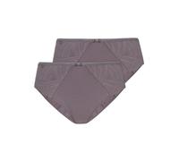 Slip SUSA "2er Pack Slip Nizza", Damen, Gr. 44, lila (frosty lavender), Obermaterial: 70% Baumwolle CO. 21% Polyamid PA. 9% Elasthan EL., Unterhosen Slip (42251834-44) frosty lavender