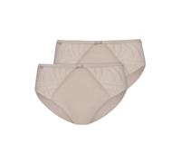 Slip SUSA "2er Pack Slip Nizza", Damen, Gr. 50, beige (sand), Obermaterial: 70% Baumwolle CO. 21% Polyamid PA. 9% Elasthan EL., Unterhosen Slip (22888944-50) sand