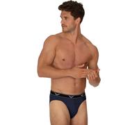 Slip TRIGEMA "TRIGEMA Sportslip im Doppelpack", Herren, Gr. M, 2 Stk., blau (navy), 95% Baumwolle, 5% Elasthan, Unterhosen Slip (43027566-M) navy