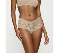 Triumph Slip Amourette Maxi Damen Microfaser Stretch-Spitze Beige Gr. 40