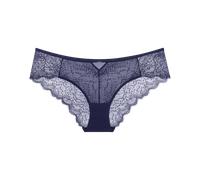 Slip TRIUMPH "Amourette Sparkle Hipster", Damen, Gr. 42, blau (admiral), Spitze, Obermaterial: 65% Polyamid, 21% Elasthan, 14% Polyester, Unterhosen Slip, schmmernde Spitze (66280121-42) admiral