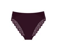 Slip TRIUMPH "Amourette Tai", Damen, Gr. 44, claret, Microfaser, Obermaterial: 83% Polyamid, 17% Elasthan, körpernah, Unterhosen Slip, Stretch-Spitze (30484455-44) claret