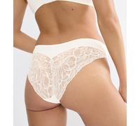 Tai-Slip TRIUMPH "Body Make-Up Illusion Lace", Damen, Gr. 36, ecru weiß, Microtouch, Obermaterial: 80% Polyamid, 20% Elasthan, körpernah, Unterhosen, florale Stretch-Spitze, hoher Beinausschnitt, weic