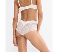 Panty TRIUMPH "Body Make-Up Illusion Lace", Damen, Gr. 38, ecru weiß, Microtouch, Obermaterial: 80% Polyamid, 20% Elasthan, körpernah, Unterhosen Panty, florale Stretch-Spitze, glatter Bund, Mikrofase