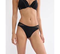 Slip TRIUMPH "Comfort Allure Brazilian", Damen, Gr. 42, schwarz, Microtouch, Obermaterial: 80% Polyamid, 20% Elasthan, körpernah, Unterhosen Slip, florale Stretchspitze (74564308-42) schwarz