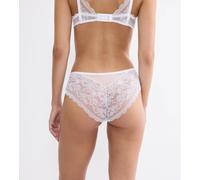 Hipster TRIUMPH "Comfort Allure", Damen, Gr. 46, weiß, Microtouch, Obermaterial: 55% Polyamid, 35% Polyester, 10% Elasthan, Unterhosen, mit floraler Stretch-Spitze, elastisch, Mesh-Einsätze, femininer