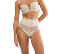Slip TRIUMPH "Comfort Contour Highwaist String", Damen, Gr. S, beige, Microtouch, Obermaterial: 58% Polyamid, 42% Elasthan, Unterhosen Slip, flache formende Spitze (61111924-S) beige