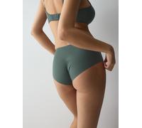 Slip TRIUMPH "Essential Minimizer T Hipster X", Damen, Gr. 38, smoky grün, Microtouch, Obermaterial: 78% Polyamid, 22% Elasthan, Unterhosen Slip, schimmerndes Jacquardmuster (71762427-38) smoky grün
