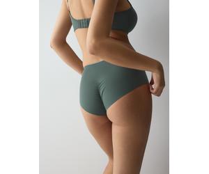 Slip TRIUMPH "Essential Minimizer T Hipster X", Damen, Gr. 42, smoky grün, Microtouch, Obermaterial: 78% Polyamid, 22% Elasthan, Unterhosen Slip, schimmerndes Jacquardmuster (71762427-42) smoky grün
