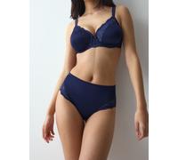 Slip TRIUMPH "Ladyform Soft T Maxi", Damen, Gr. 40, admiral, Microtouch, Obermaterial: 55% Polyamid, 34% Polyester, 11% Elasthan, Unterhosen Slip, mit Spitzendetails (35563401-40) admiral