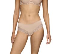 Triumph Damen-Hipster Lovely Micro – Beige mit Spitzenbesatz, Microfaser Gr. 36 (S)