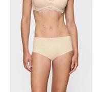 Slip TRIUMPH "Pretty Micro Maxi", Damen, Gr. L, beige (creamy dream), Microfaser, Obermaterial: 61% Polyamid, 39% Elasthan, unifarben, körpernah, Unterhosen Slip, nahtlos (51876123-L) creamy dream