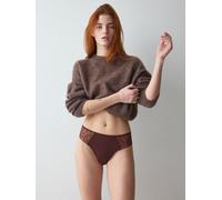 Slip TRIUMPH "Pretty Modal Tai", Damen, Gr. XL, braun (velvet chocolate), Jersey, Obermaterial: 91% Modal, 9% Elasthan, Unterhosen Slip, atmungsaktiv und weich (27610814-XL) velvet chocolate