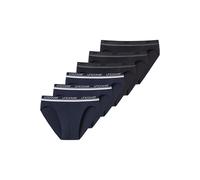 Slip UNCOVER BY SCHIESSER "Slip 6er Pack", Herren, Gr. L, schwarz (schwarz, dunkelblau), Obermaterial: 95% Baumwolle CO. 5% Elasthan EL., Unterhosen Slip (29306010-L) schwarz, dunkelblau
