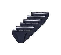 Slip UNCOVER BY SCHIESSER "Slip 6er Pack", Herren, Gr. S, blau (dunkelblau), Obermaterial: 95% Baumwolle CO. 5% Elasthan EL., Unterhosen Slip (51965955-S) dunkelblau