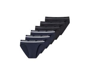 Slip UNCOVER BY SCHIESSER "Slip 6er Pack", Herren, Gr. S, schwarz (schwarz, dunkelblau), Obermaterial: 95% Baumwolle CO. 5% Elasthan EL., Unterhosen Slip (29306010-S) schwarz, dunkelblau