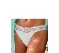 Slip VIVANCE, Damen, Gr. 44/46, beige (pastel geblühmt), Mesh, Microtouch, Obermaterial: 87% Polyamid, 13% Elasthan, Unterhosen Slip, mit pastellfarbener, floraler Jacquardspitze und fancy Mesh (41498