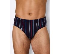 Slip WÄSCHEPUR, Herren, Gr. 5, 2 Stk., bunt (marine, marine, gestreift), 100% Baumwolle, Unterhosen Slip (13424629-5) marine, marine, gestreift