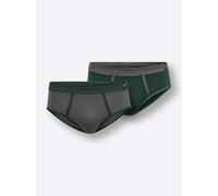 Slip WÄSCHEPUR, Herren, Gr. 6, 2 Stk., grau (anthrazit, moos), 100% Baumwolle, Unterhosen Slip (42153532-6) anthrazit, moos