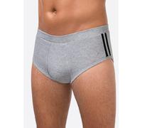 Slip WÄSCHEPUR, Herren, Gr. 6, 3 Stk., grau (grau, meliert), 93% Baumwolle, 7% Elasthan, 5% Elasthan, 7% Polyester, 88% Baumwolle, Unterhosen Slip (81822239-6) grau, meliert