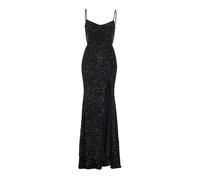 Slipdress mit transparenter Rückenpartie Schwarz 36