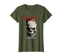 Slipknot .5 The Gray Chapter Skull T-Shirt, Damen, Olivgrün, XS