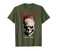 Slipknot .5 The Gray Chapter Skull T-Shirt, Herren, Olivgrün, M