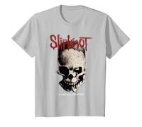 Slipknot .5 The Gray Chapter Skull T-Shirt, Kinder, Silber, 98