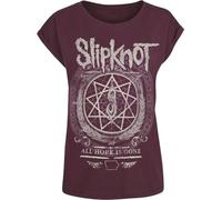 Slipknot Blurry Frauen T-Shirt rot 100% Baumwolle Band-Merch, Bands, Horror