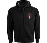 Slipknot Whiskey Unisex-Zip-Hoodie Burn Me Away (Rückenaufdruck) Größe L Schwarz