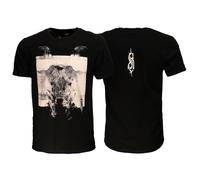 Slipknot Devil Single Schwarz-Weiß-T-Shirt - Offizielles Merchandise L Schwarz