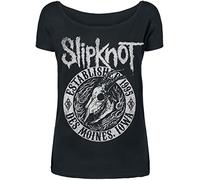 Slipknot Flaming Goat Frauen T-Shirt schwarz XL 100% Baumwolle Band-Merch, Bands