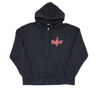 Slipknot Herren Kapuzenpullover 9 Point Star Back Print Reißverschluss schwarz