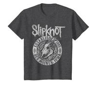 Slipknot Iowa Totenkopf 1995 T-Shirt, Kinder, Anthrazit Meliert, 140