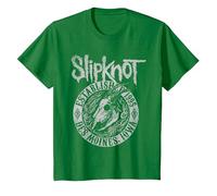 Slipknot Iowa Totenkopf 1995 T-Shirt, Kinder, Dunkelgrün, 92