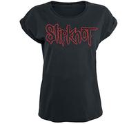 Slipknot Logo Frauen T-Shirt schwarz S 100% Baumwolle Band-Merch, Bands, Horror
