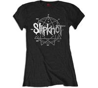 Slipknot 'Logo Star Diamante' (Black) Womens Fitted T-Shirt (Large)