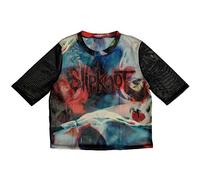 Slipknot Mesh Crop Top T Shirt The End So Far Face Nue offiziell Damen Schwarz S