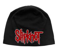 Slipknot Mütze Beanie Band Logo Nue offiziell Schwarz Unisex Jersey Print One Size
