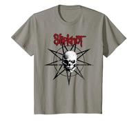 Slipknot Offizieller Totenkopf-Stern T-Shirt, Kinder, Schiefergrau, 128
