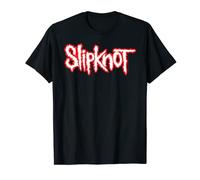 Slipknot Offizielles Basic-Logo T-Shirt für Herren in Schwarz, Größe S, Klassische Passform, Halbarm, V-Ausschnitt