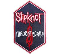 Slipknot Patch Maggot Corps Band Logo Nue offiziell Schwarz woven iron on One Size