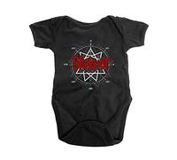 Slipknot Schlafstrampler Star Band Logo Nue offiziell Schwarz 0 to 24 Months