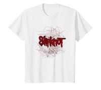 Slipknot Scribble-Sternlogo T-Shirt, Kinder, Weiß, 104