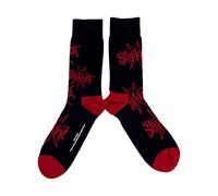 Slipknot Socken Band Logo and Nonagram offiziell Unisex Schwarz (UK SIZE 7.5 - UK Size 7-11