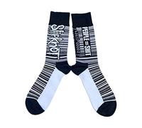 Slipknot Whiskey Socken Barcode Band Logo Offiziell Herren Schwarz Größe UK 7.5