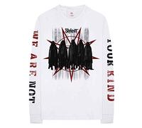 Slipknot T Shirt Shrouded Group Band Logo Nue offiziell Weiß Long Sleeve Unisex L