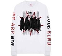 Slipknot T Shirt Shrouded Group Band Logo Nue offiziell Weiß Long Sleeve Unisex M