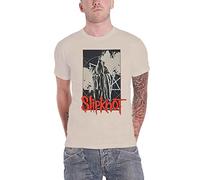 Slipknot T Shirt Sid Photo Band Logo Back Print Nue offiziell Herren Sand L